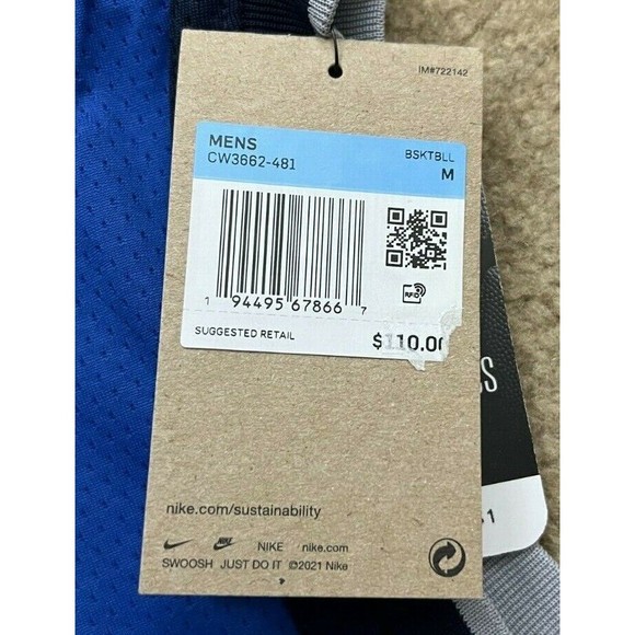 Dallas Mavericks Kristaps Porzingis Swingman Icon NBA Basketball Jersey Size M - Picture 5 of 7